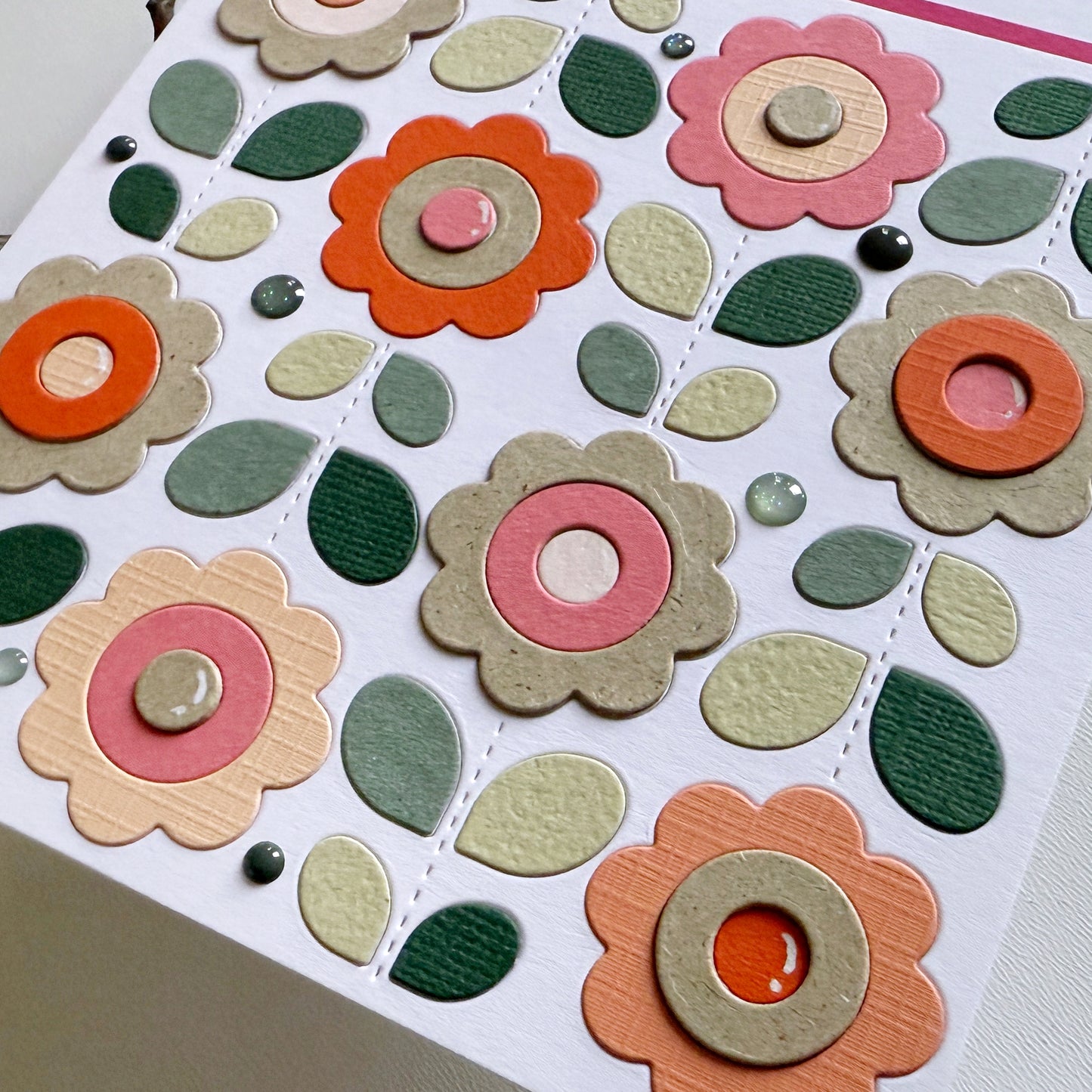 Folk Flowers Background 5x5" Cover Plate