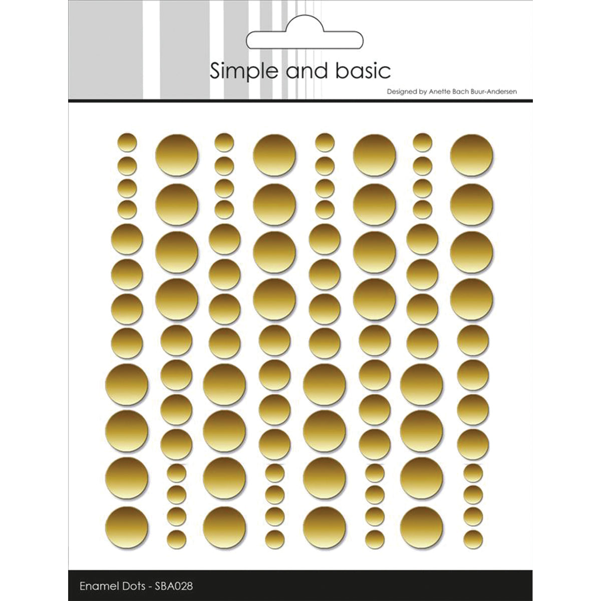 Solid Enamel Dots, 96 Pc - Metallic Gold, Matte