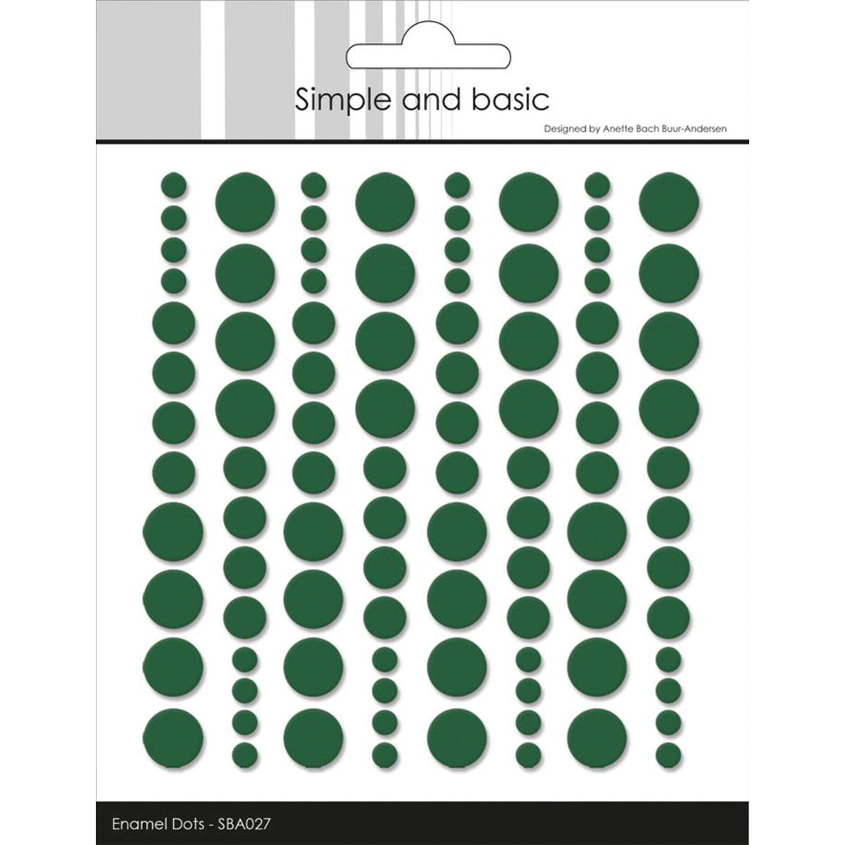 Solid Enamel Dots, 96 Pc - Forest Green