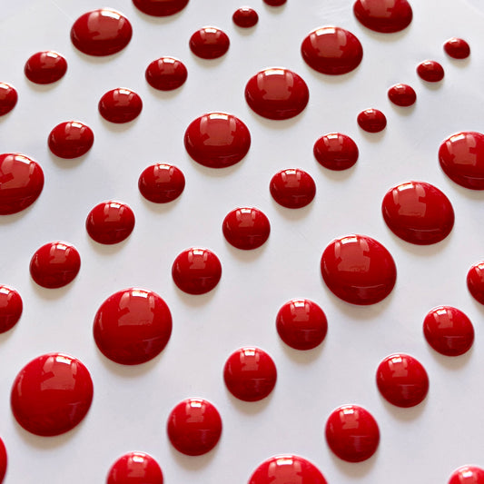 Solid Enamel Dots, 96 Pc - Chili Red