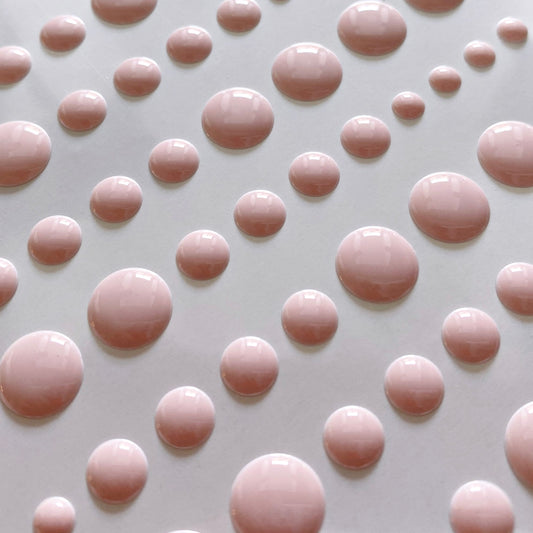 Solid Enamel Dots, 96 Pc - Baby Rose