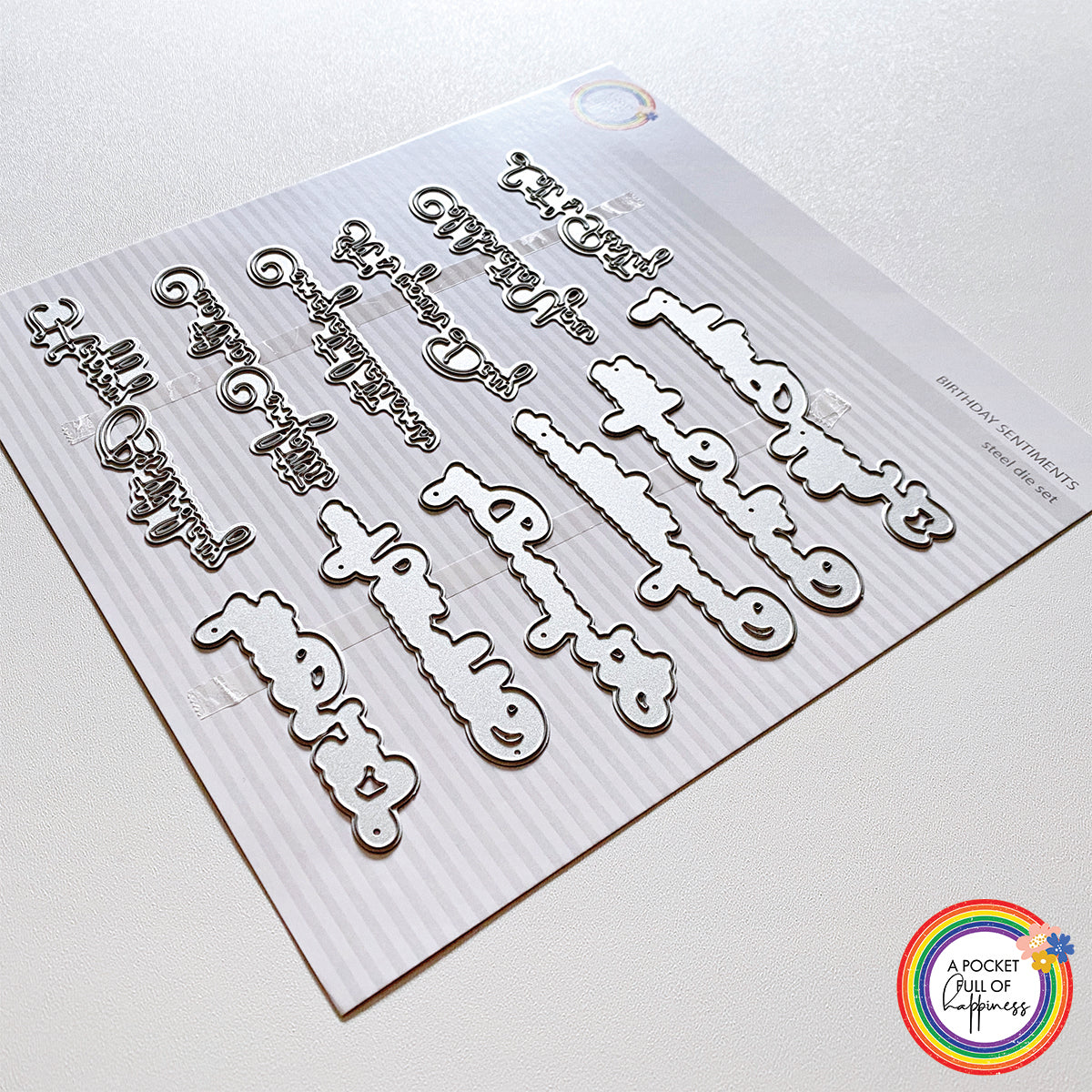 Sentiment Dies Birthday Sentiments Die Set – A Pocket Full of Happiness