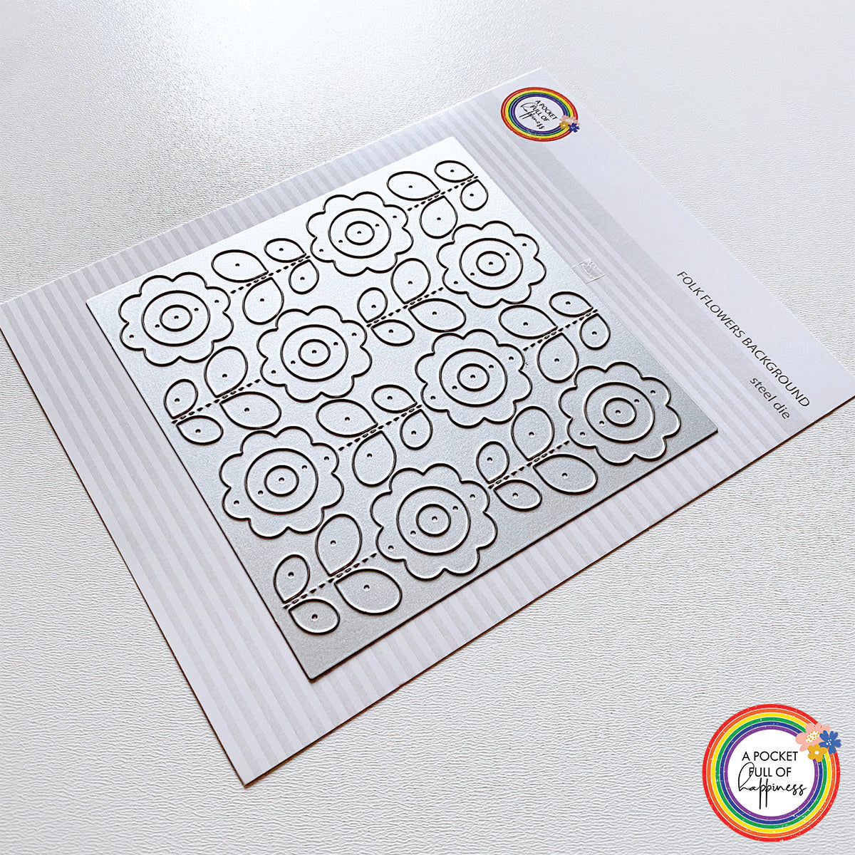 Folk Flowers Background 5x5" Cover Plate