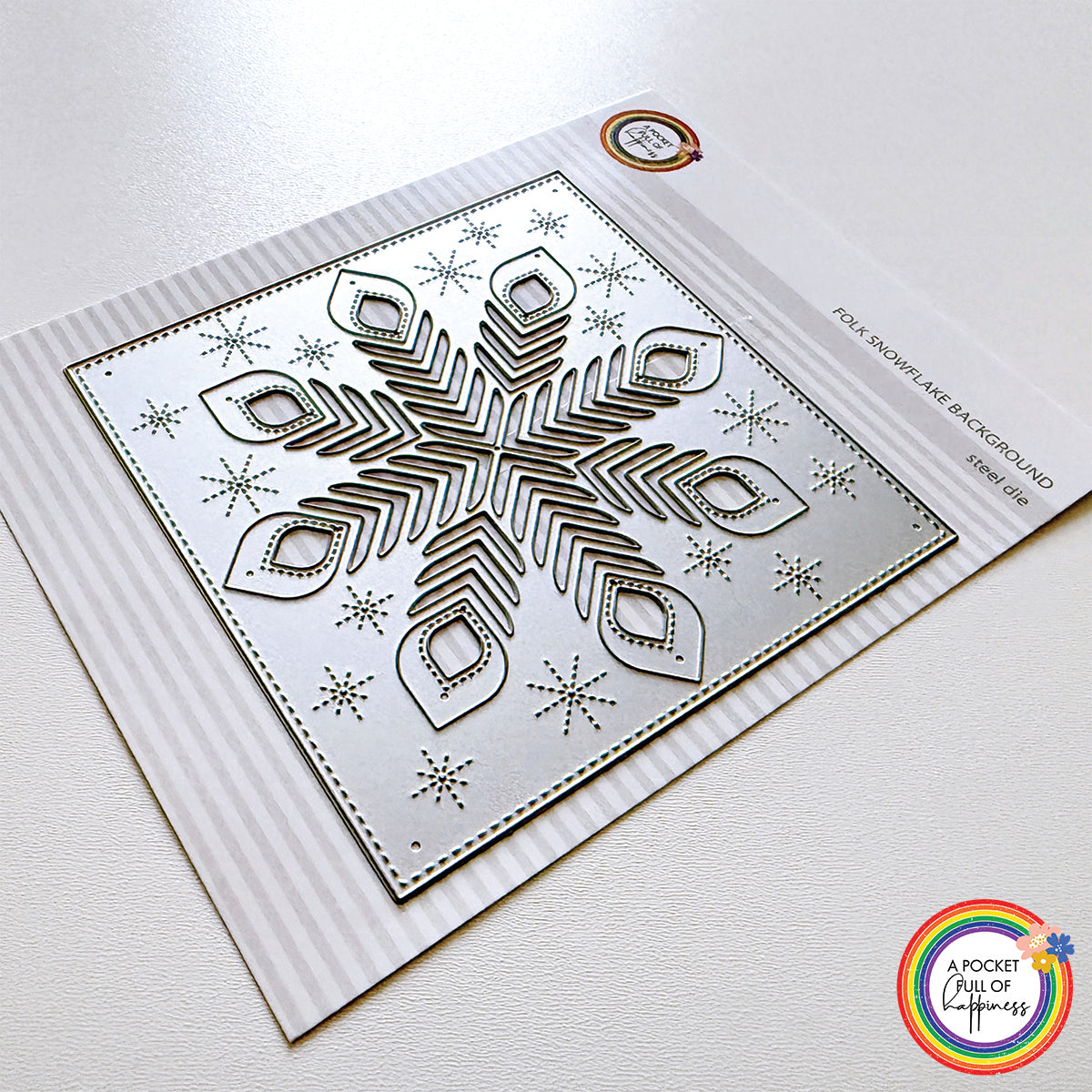 Folk Snowflake Background 5x5" Cover Plate