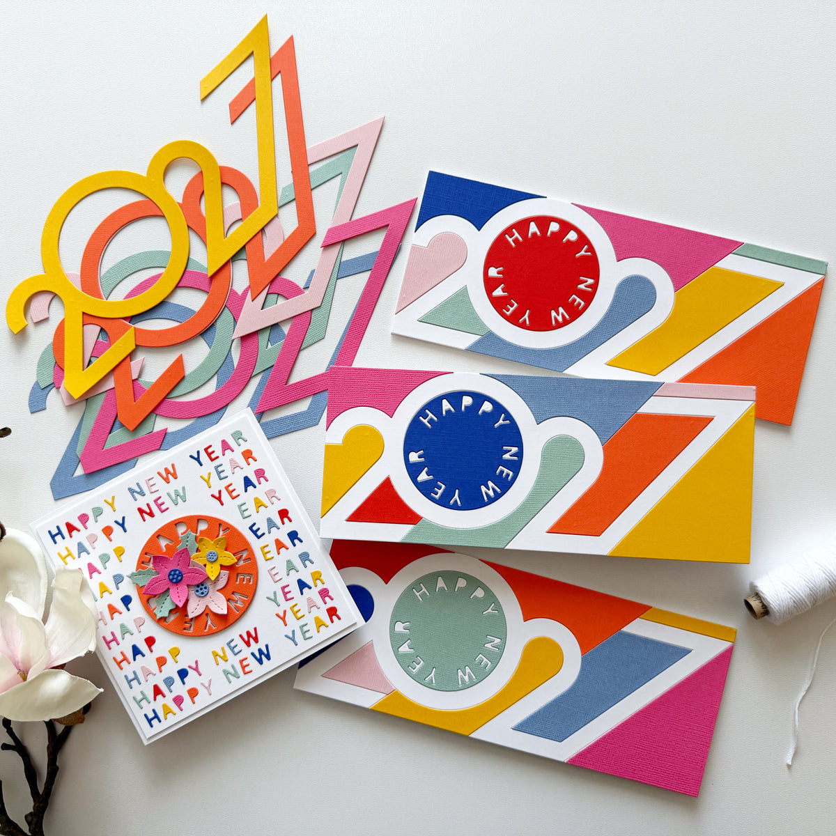 Happy New Year 2027 Slimline Cover Plate