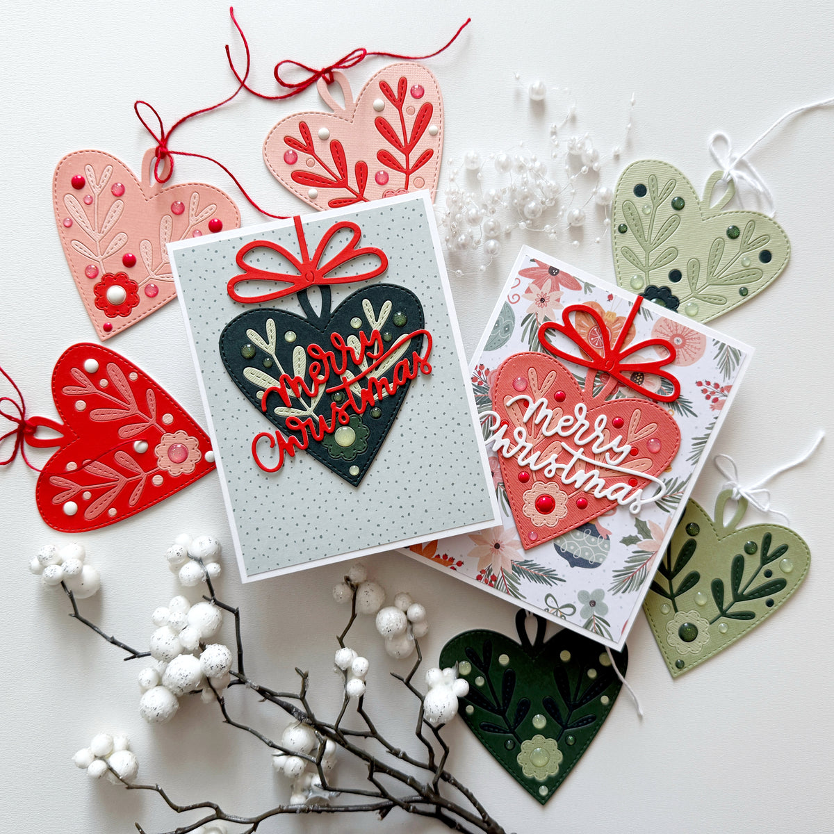 Gingerbread Heart Ornament Stanzenset
