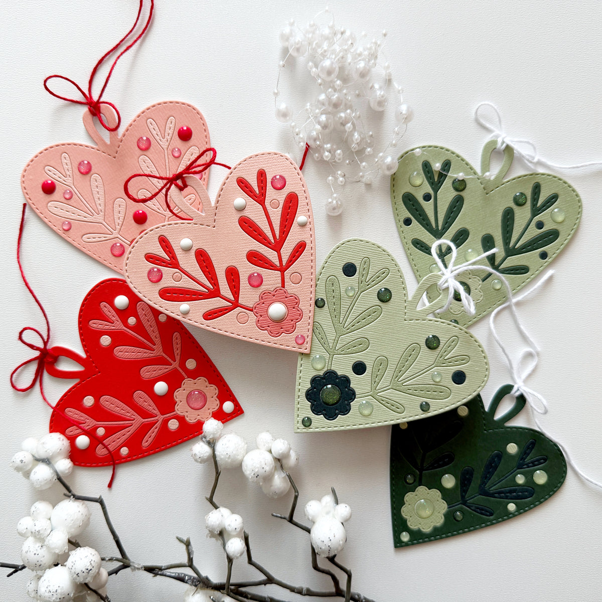 Gingerbread Heart Ornament Stanzenset