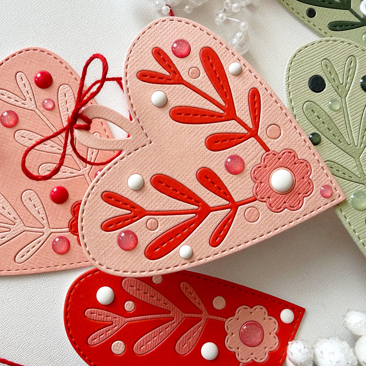 Gingerbread Heart Ornament Stanzenset