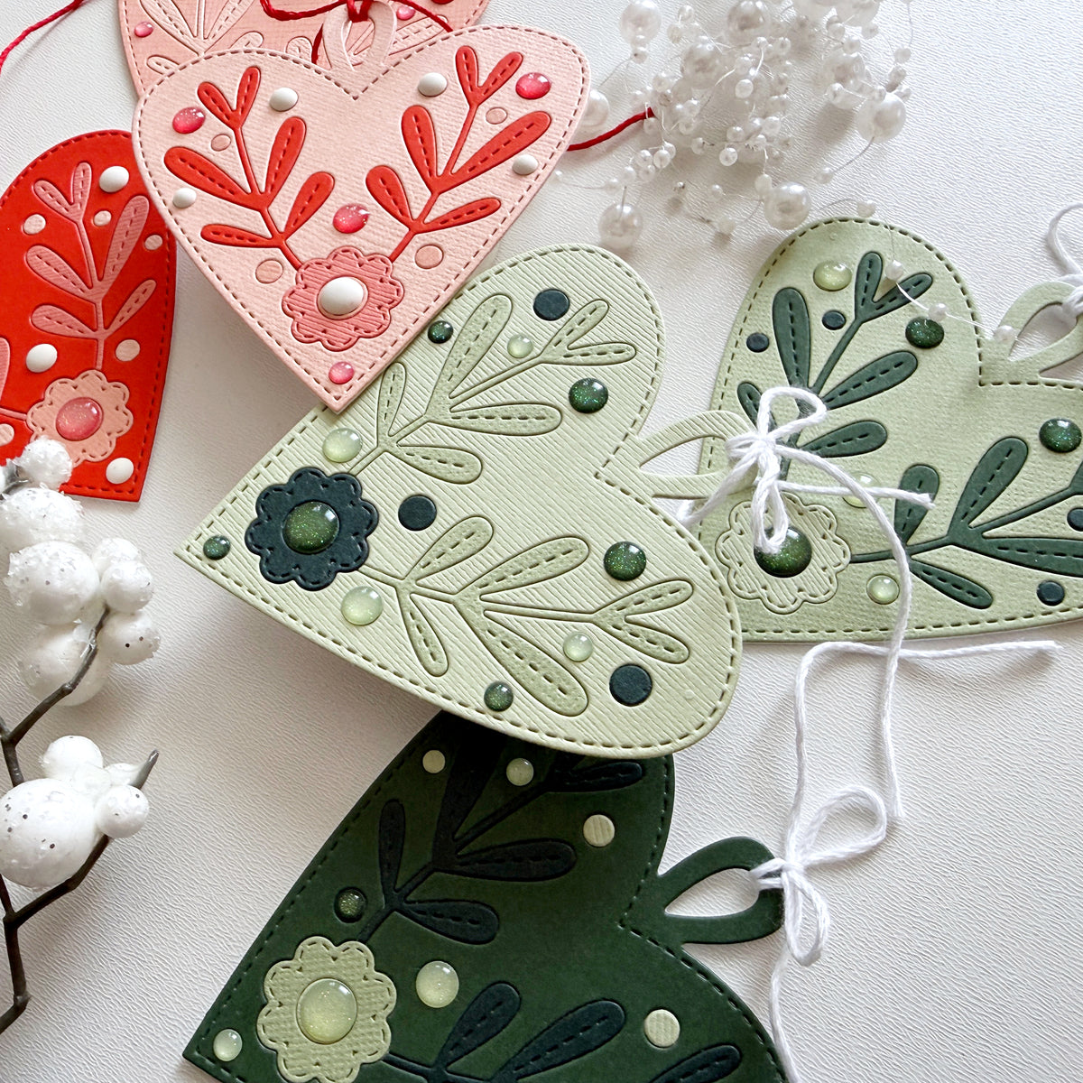 Gingerbread Heart Ornament Stanzenset