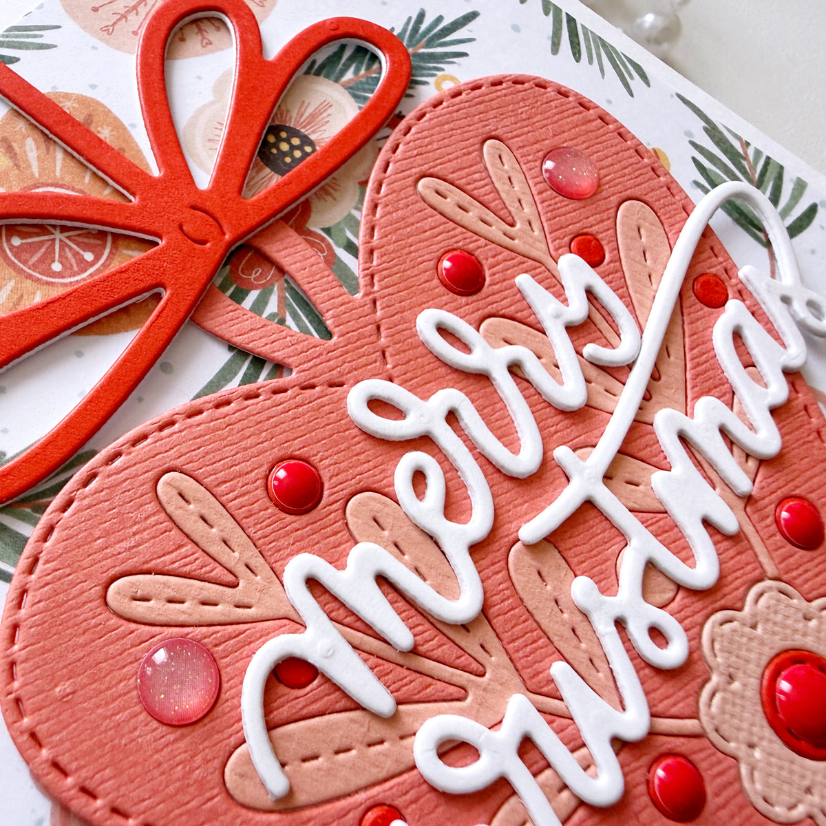 Gingerbread Heart Ornament Stanzenset