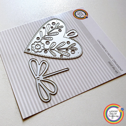 Gingerbread Heart Ornament Die Set