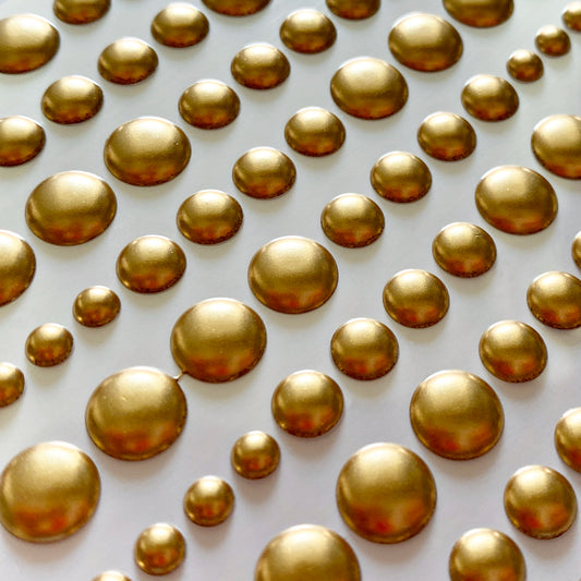 Solid Enamel Dots, 96 Pc - Metallisches Gold, Matt
