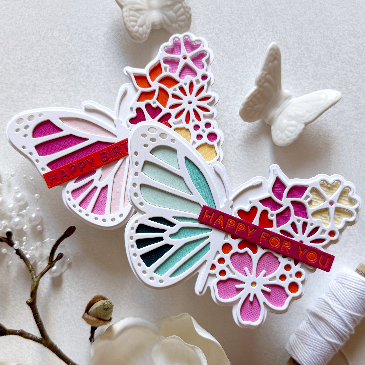 Floral Butterfly Die Set