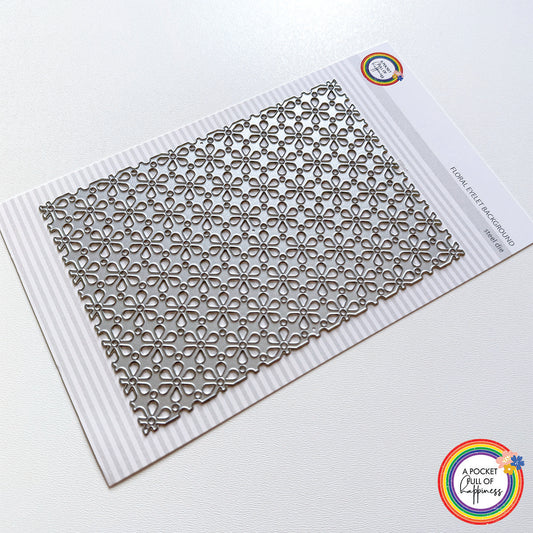 Floral Eyelet Background 5x7" Cover Plate