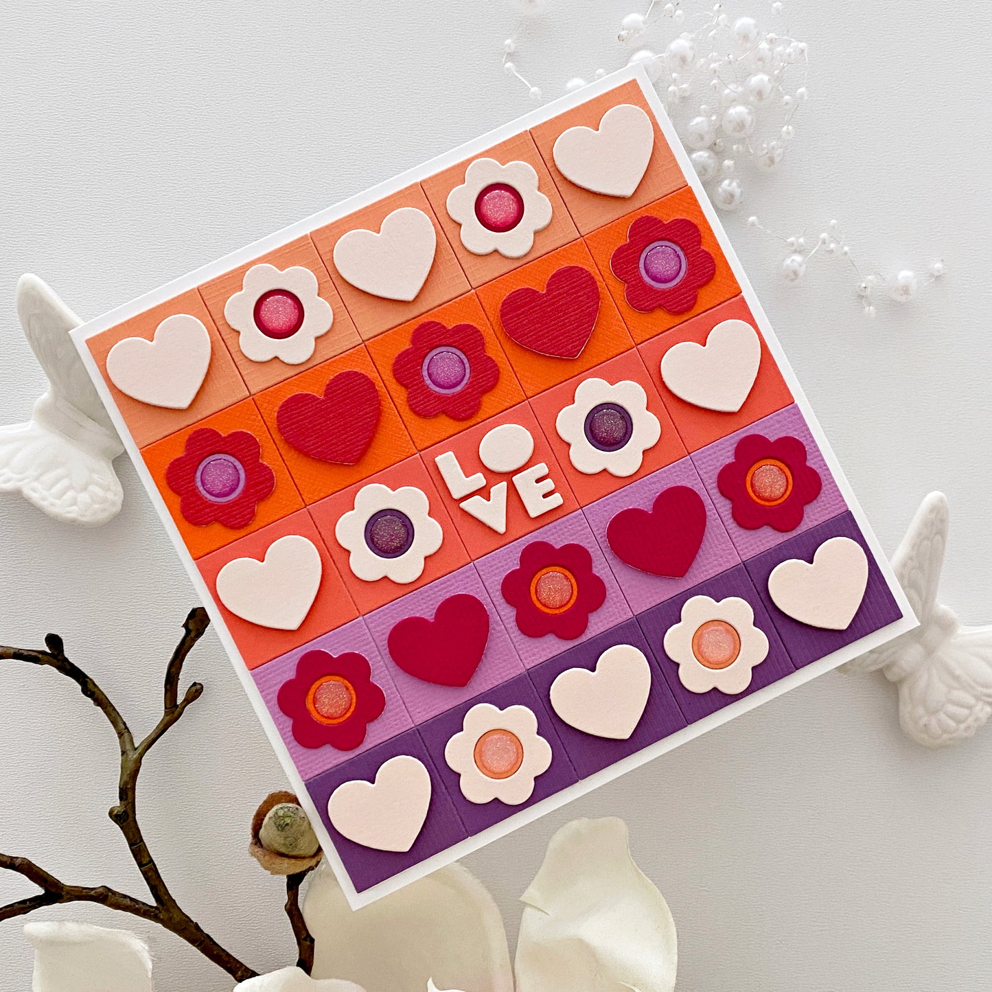 Valentine's Mosaic Background 5x7" Cover Plate