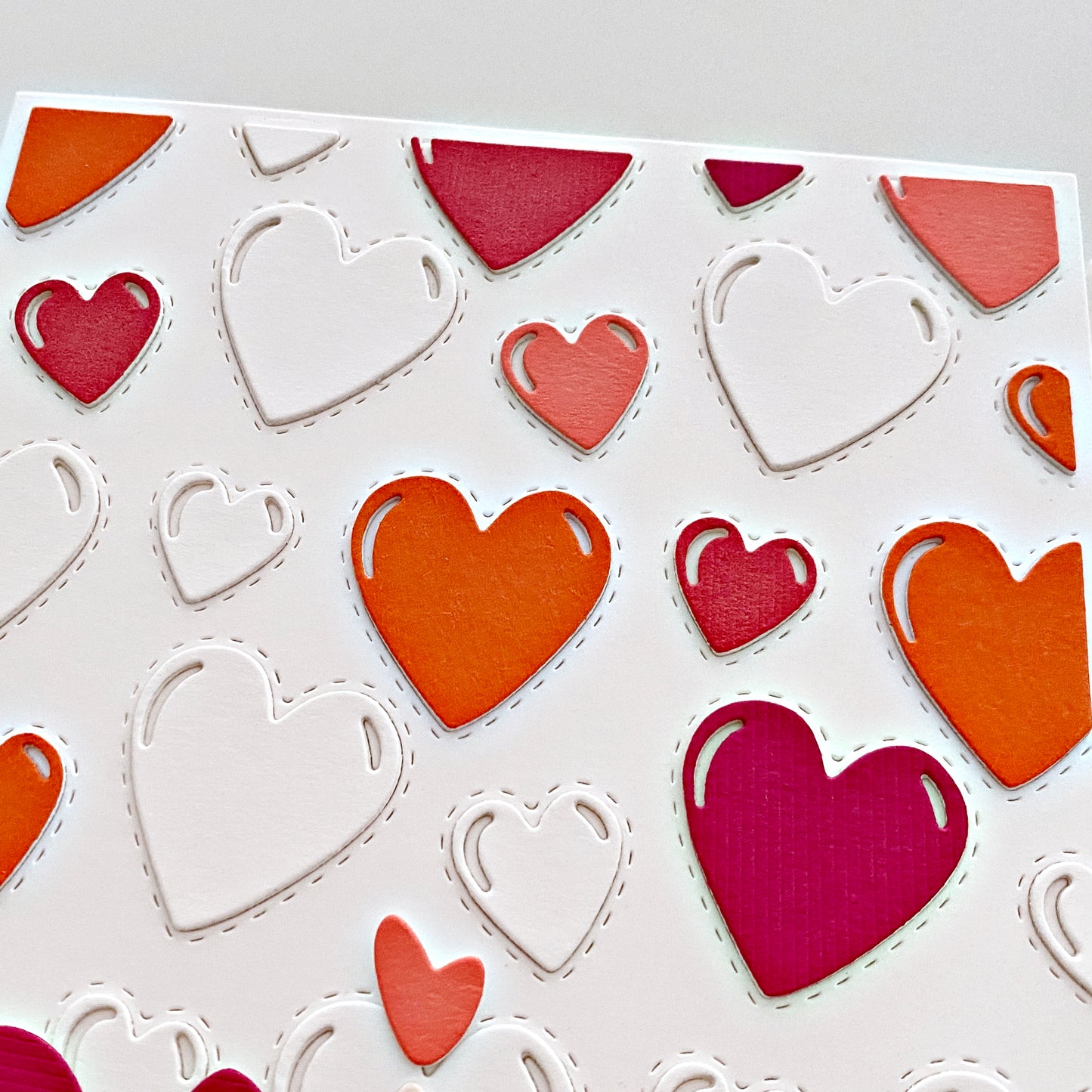 Stitched Hearts Background 5x7" Cover Plate