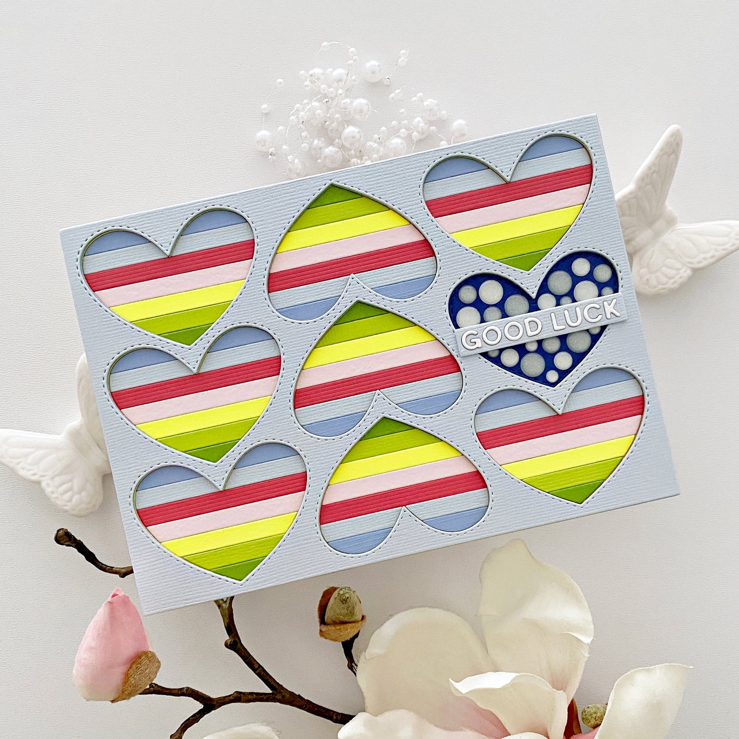 Rainbow Hearts Background 5x7" Cover Plate