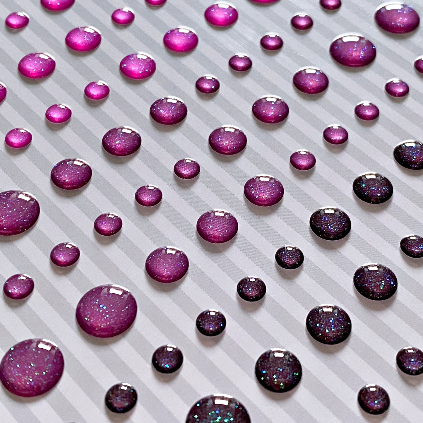 Glitter Enamel Dots, 99Pc - Aubergine