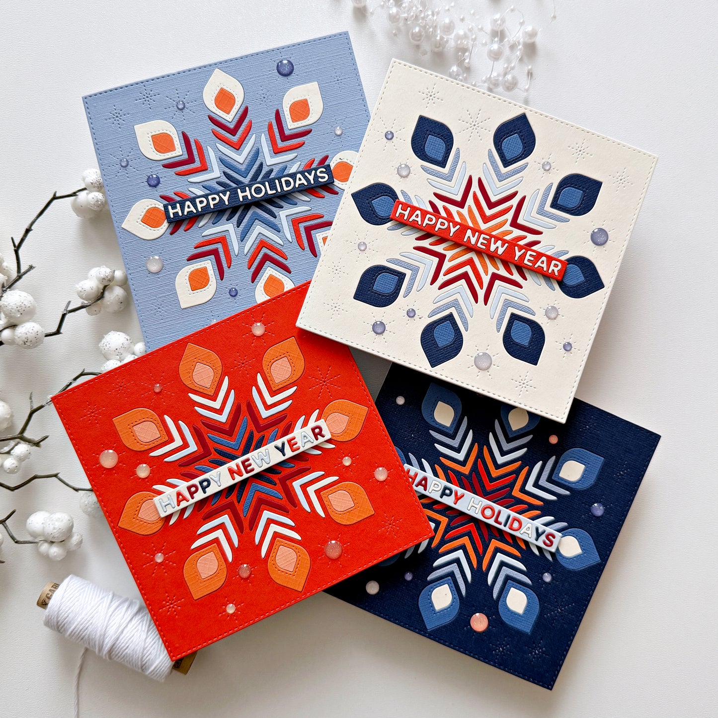 Folk Snowflake Background 5x5" Cover Plate