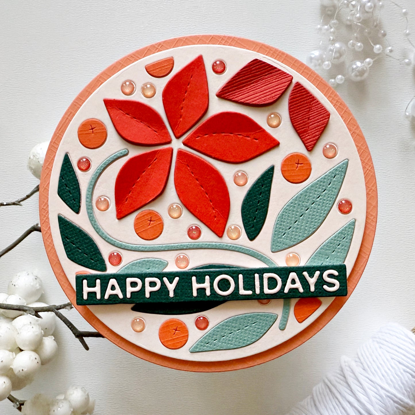 Weihnachtsstern-Kreis Stanzset