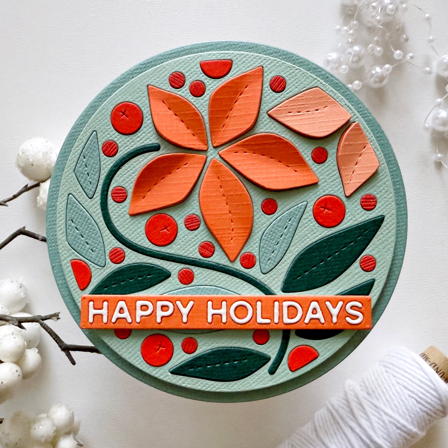 Weihnachtsstern-Kreis Stanzset