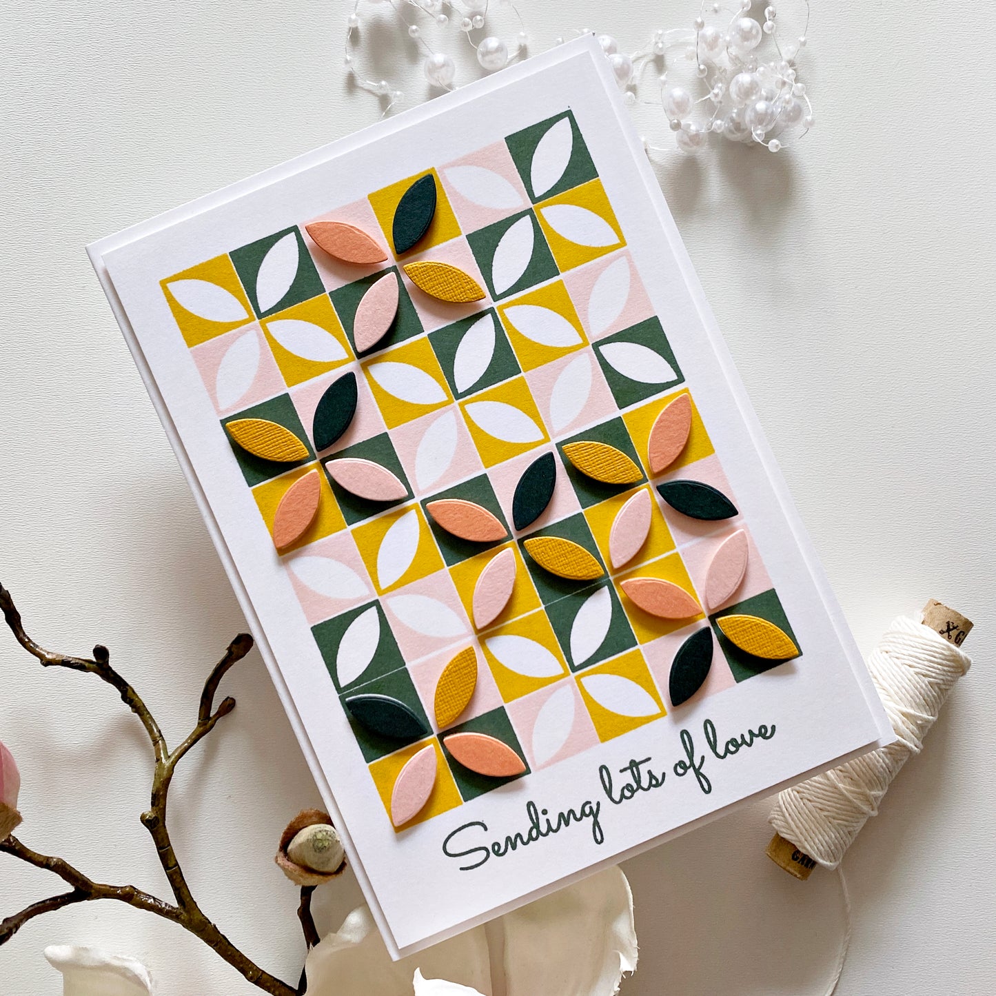 Retro Petals Background Builder Stamp Set