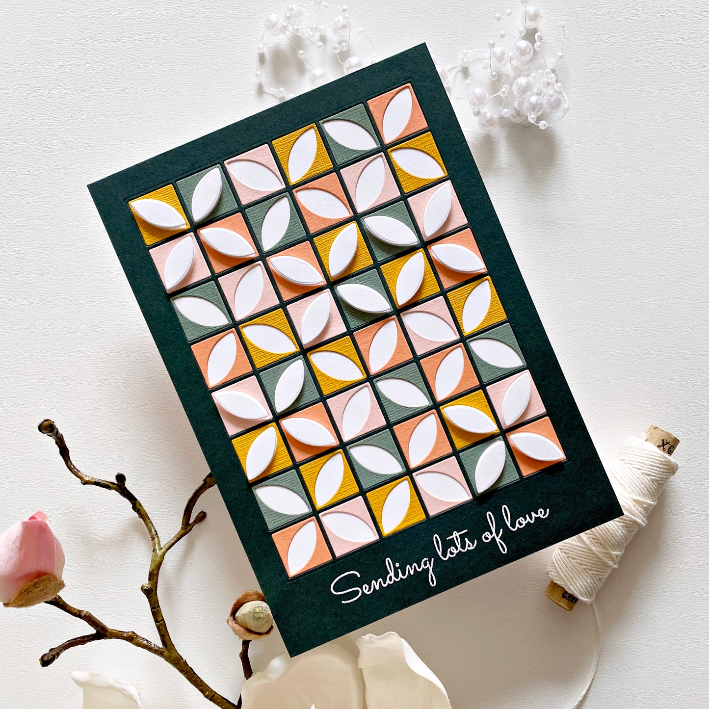 Retro Petals Background Builder Stamp Set