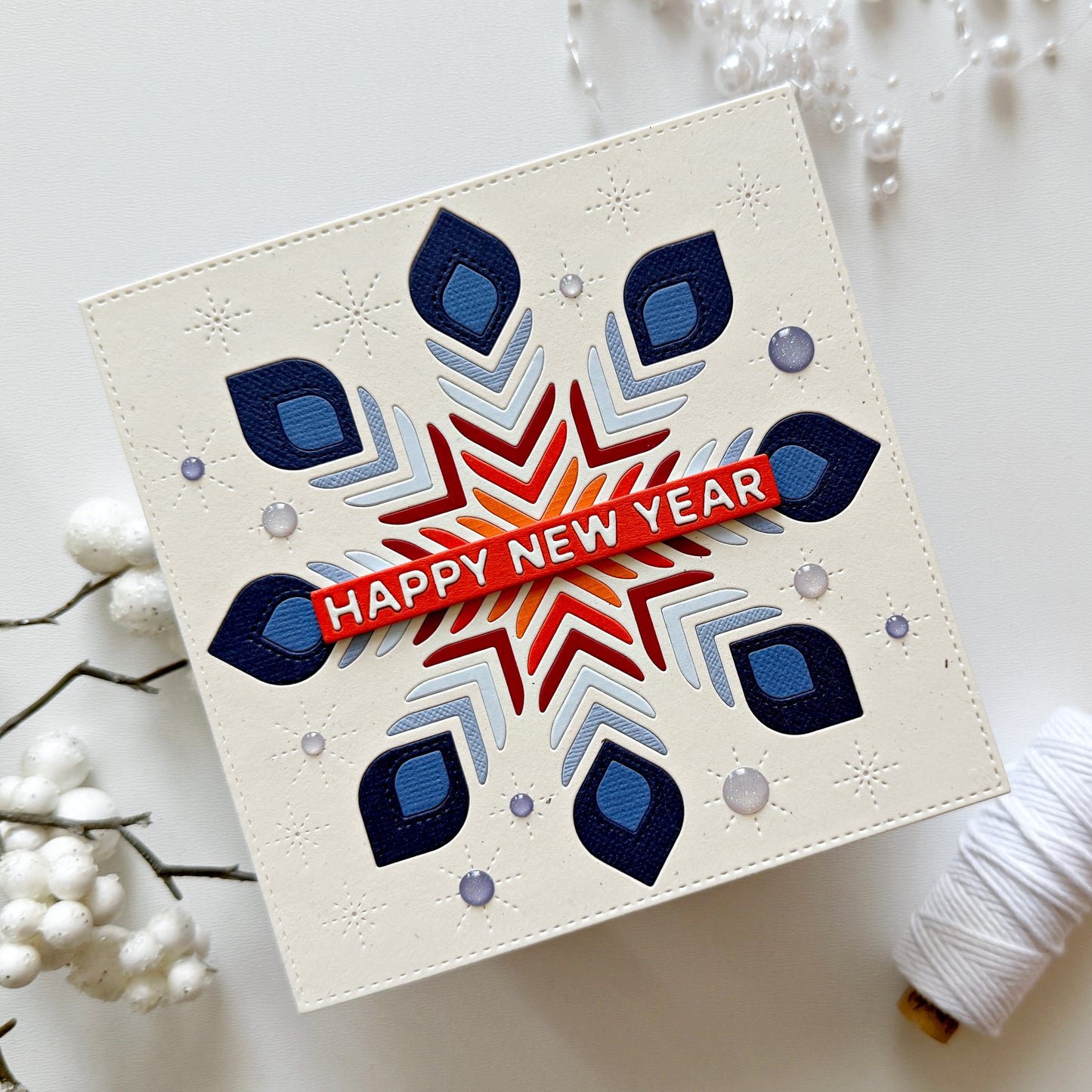 Folk Snowflake Background 5x5" Cover Plate