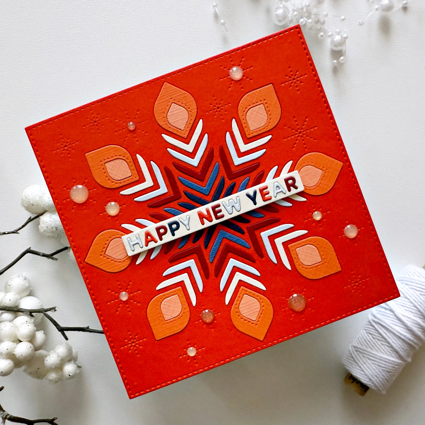 Folk Snowflake Background 5x5" Cover Plate