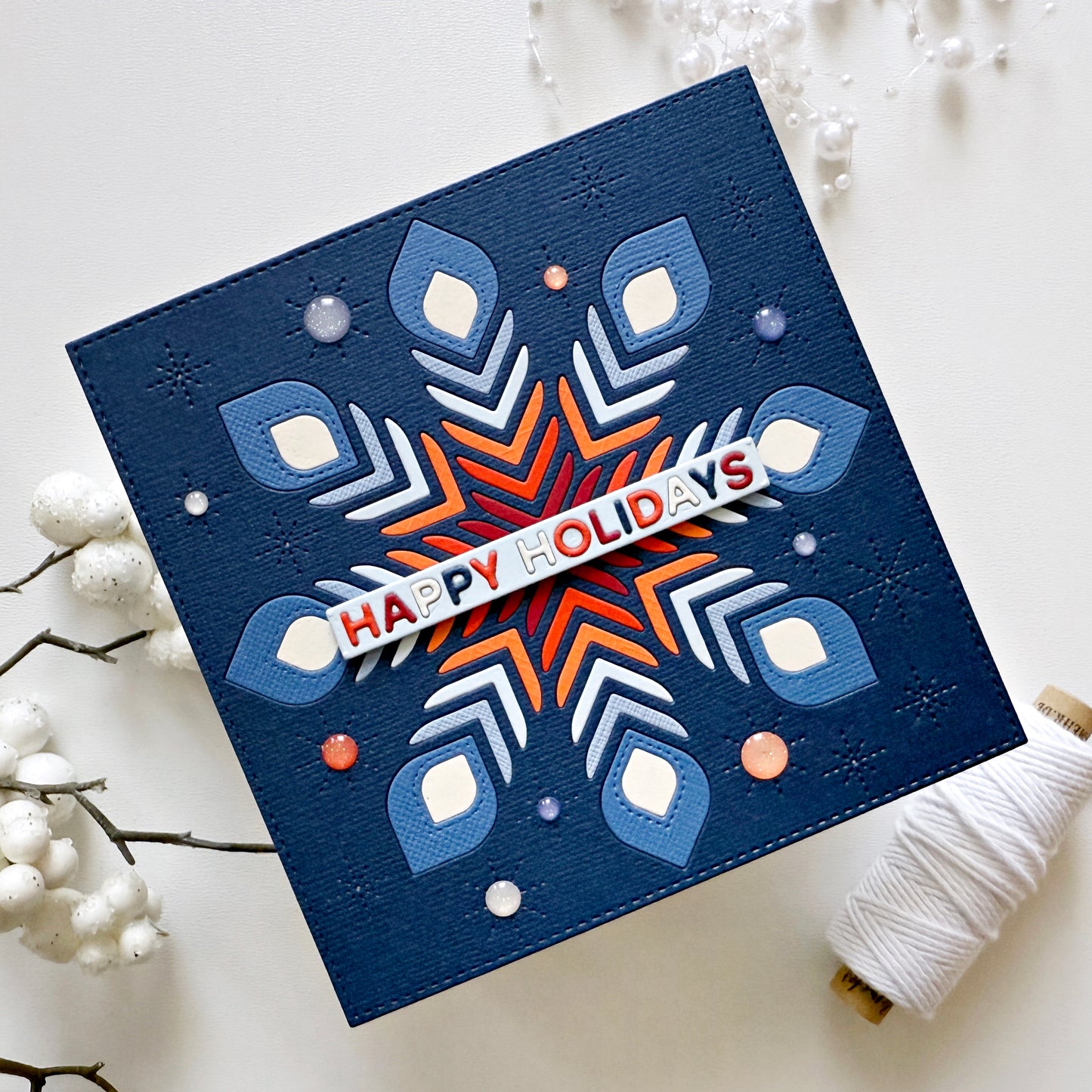 Folk Snowflake Background 5x5" Cover Plate