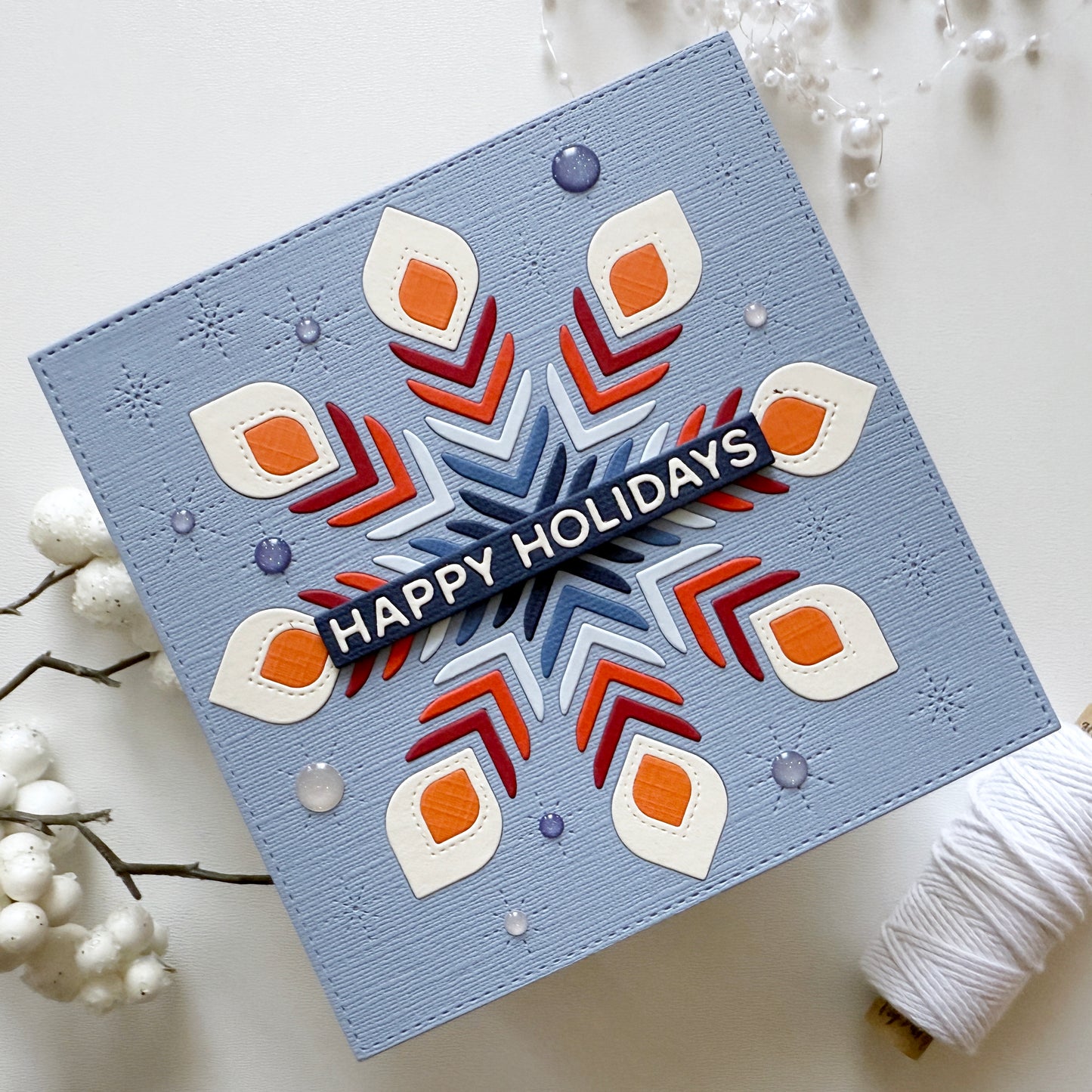 Folk Snowflake Background 5x5" Cover Plate