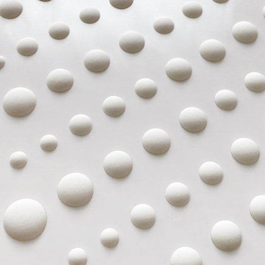 Solid Enamel Dots, Mini, 77 Pc - Soft White, Matte