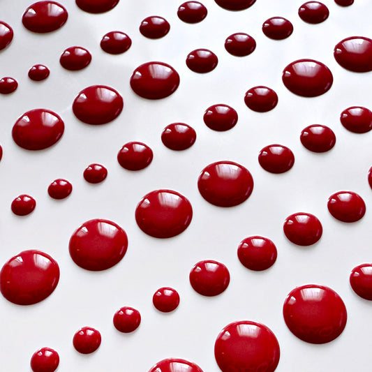 Solid Enamel Dots, 96 Pc - Burgundy