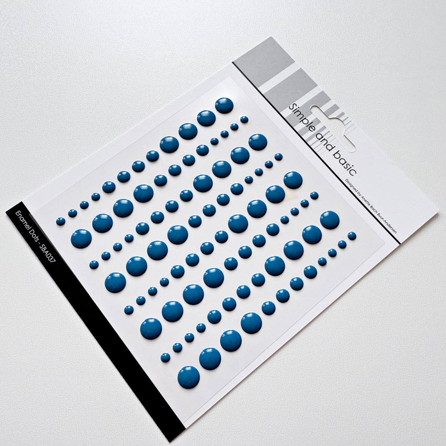 Solid Enamel Dots, 96 Pc - Jeans Blue