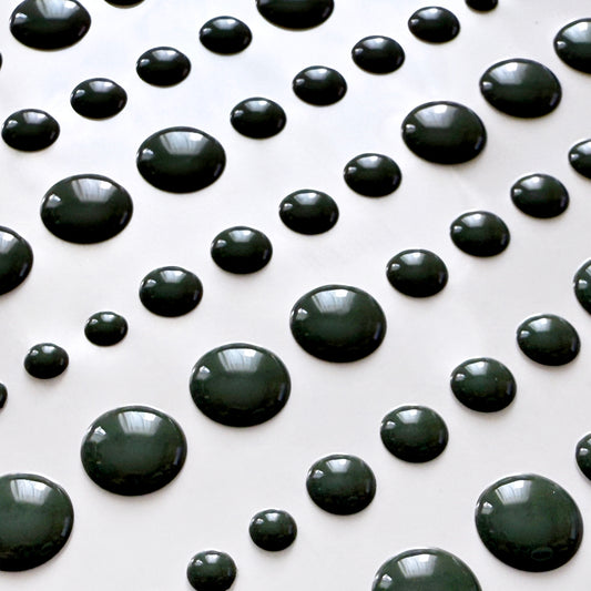 Solid Enamel Dots, 96 Pc - Moss Green