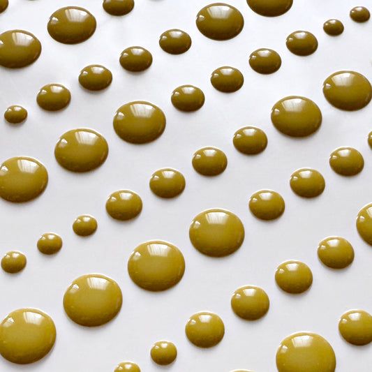 Solid Enamel Dots, 96 Pc - Olive