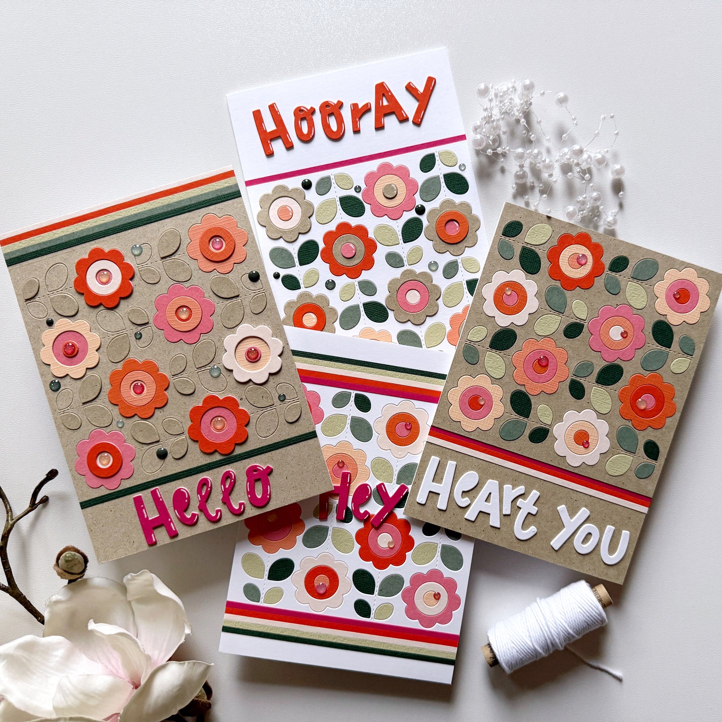 Folk Flowers Background 5x5" Cover Plate