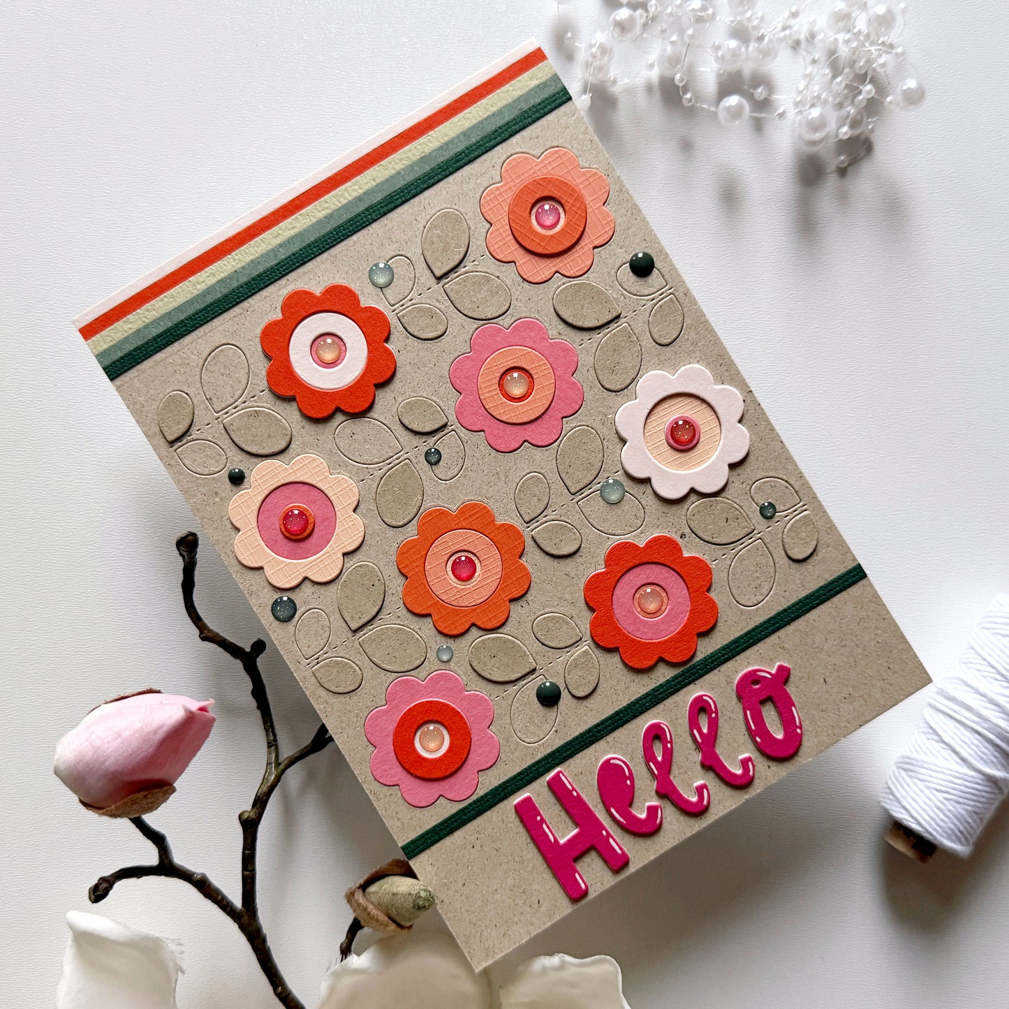 Folk Flowers Background 5x5" Cover Plate