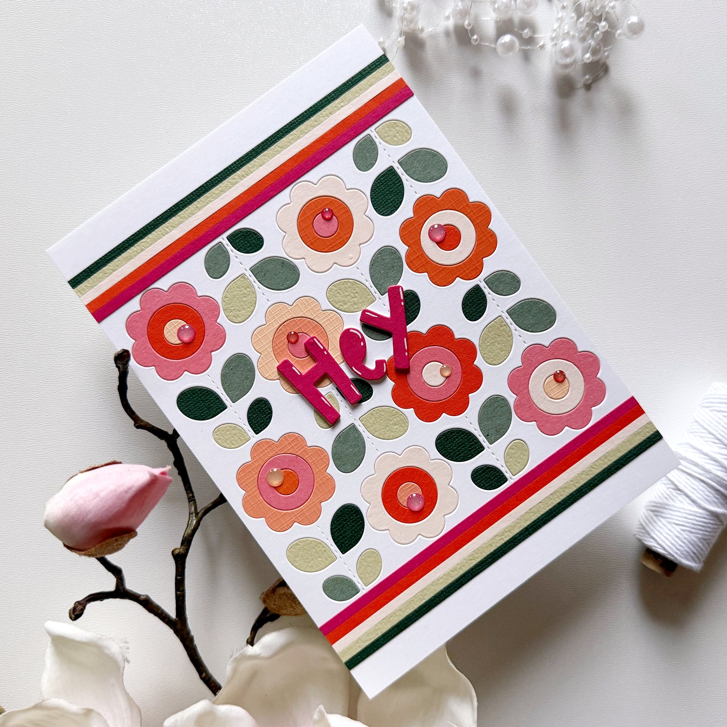 Folk Flowers Background 5x5" Cover Plate