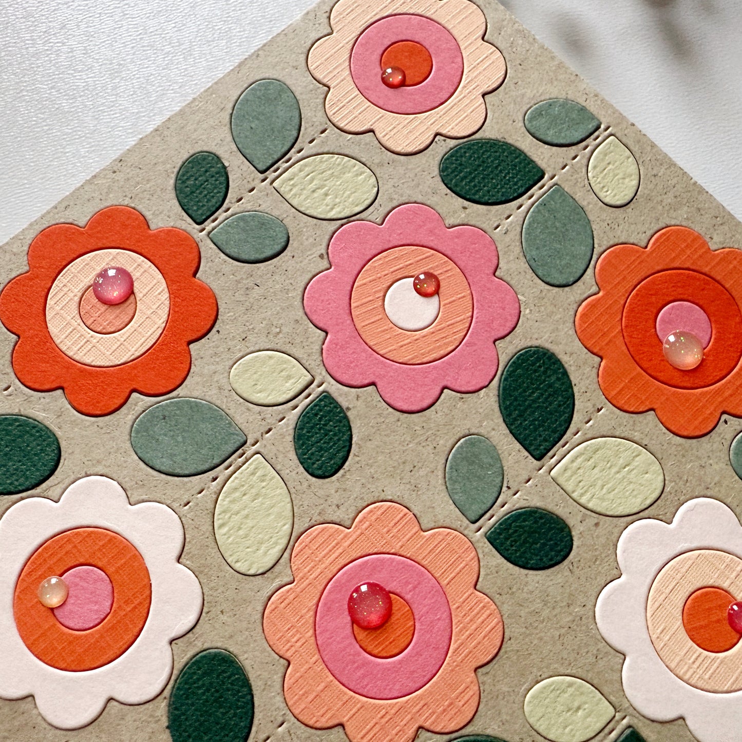 Folk Flowers Background 5x5" Cover Plate