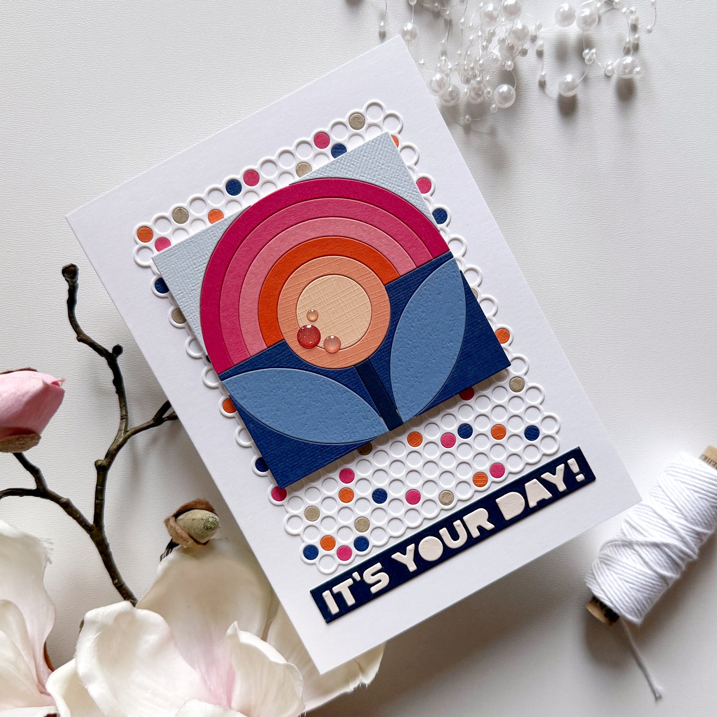 Mini Polka Dot Background 4x5.3" Cover Plate