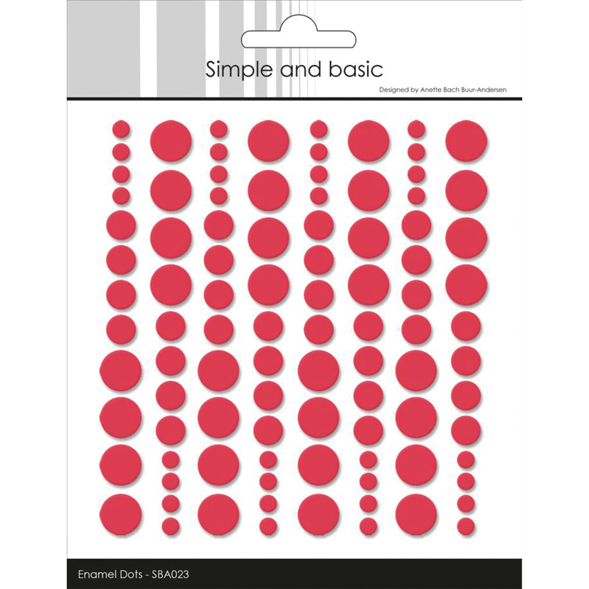 Solid Enamel Dots, 96 Pc - Calm Red