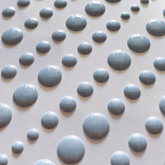 Solid Enamel Dots, 96 Pc - Taubenblau
