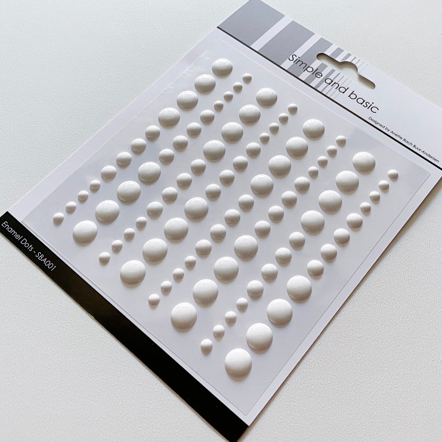 Solid Enamel Dots, 96 Pc - Sanftes Weiß