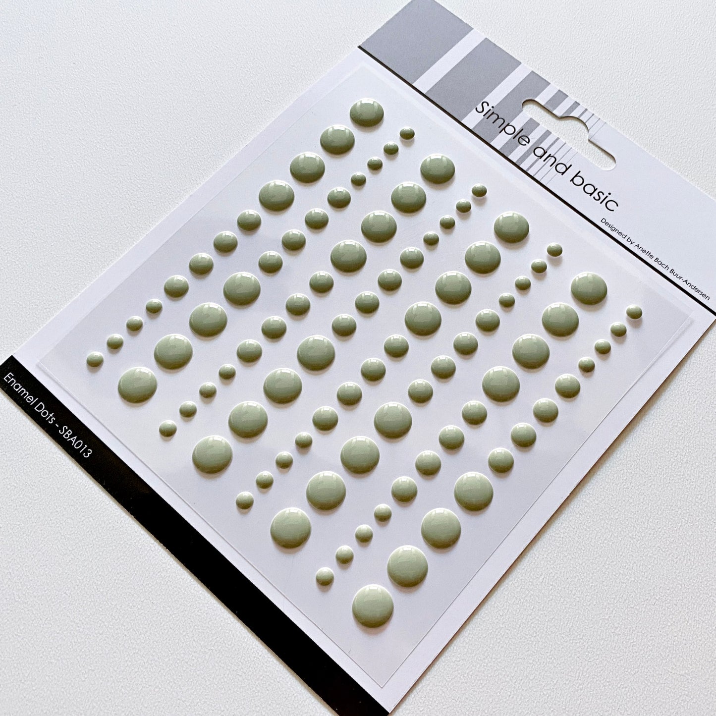 Solid Enamel Dots, 96 Pc - Salbei