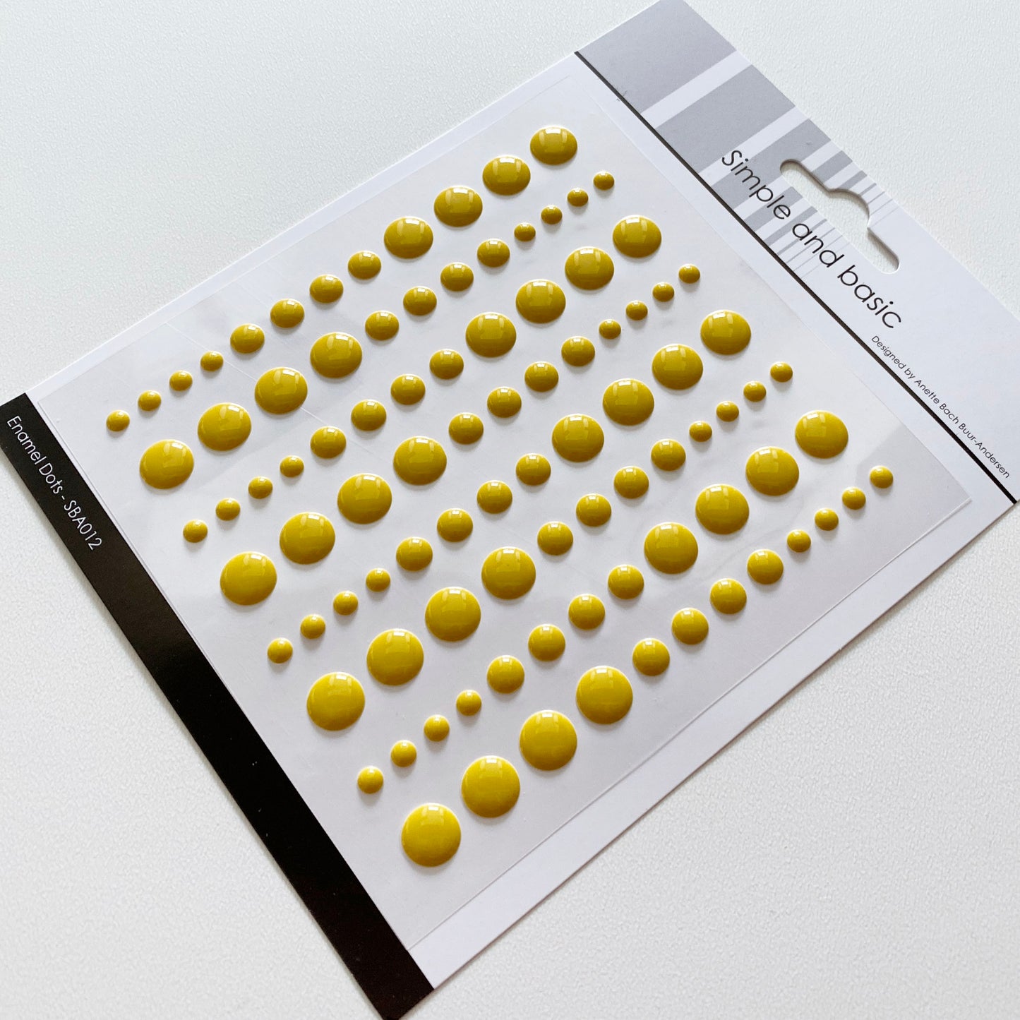 Solid Enamel Dots, 96 Pc - Mustard