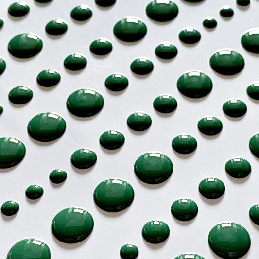 Solid Enamel Dots, 96 Pc - Forest Green