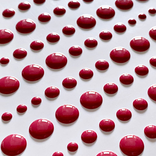 Solid Enamel Dots, 96 Pc - Weinrot