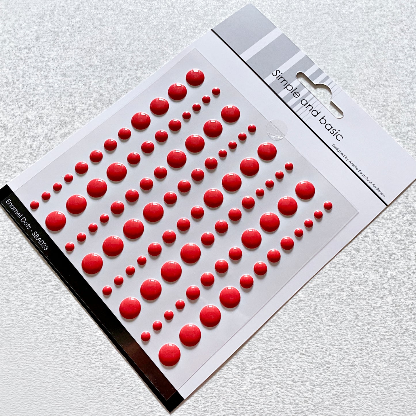 Solid Enamel Dots, 96 Pc - Calm Red