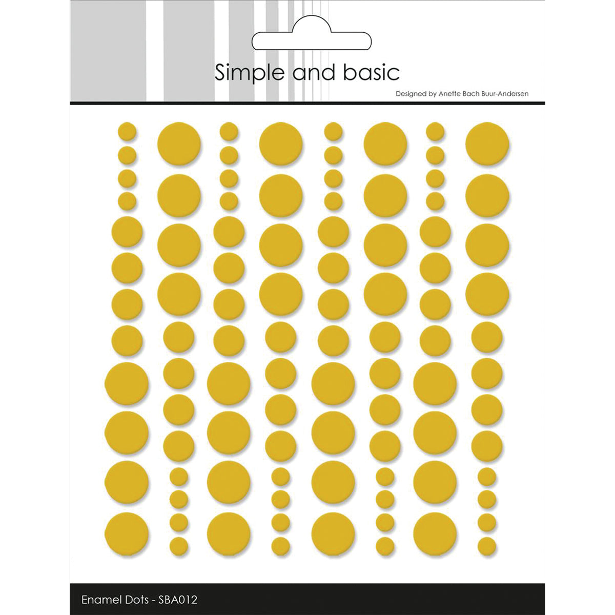 Solid Enamel Dots, 96 Pc - Mustard